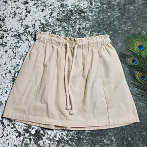 J. Crew Tan Paperbag Drawstring Skirt